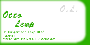 otto lemp business card